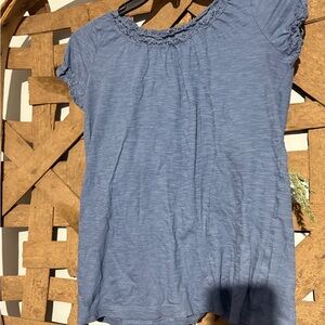 LOFT Slate Blue Short Sleeve Top